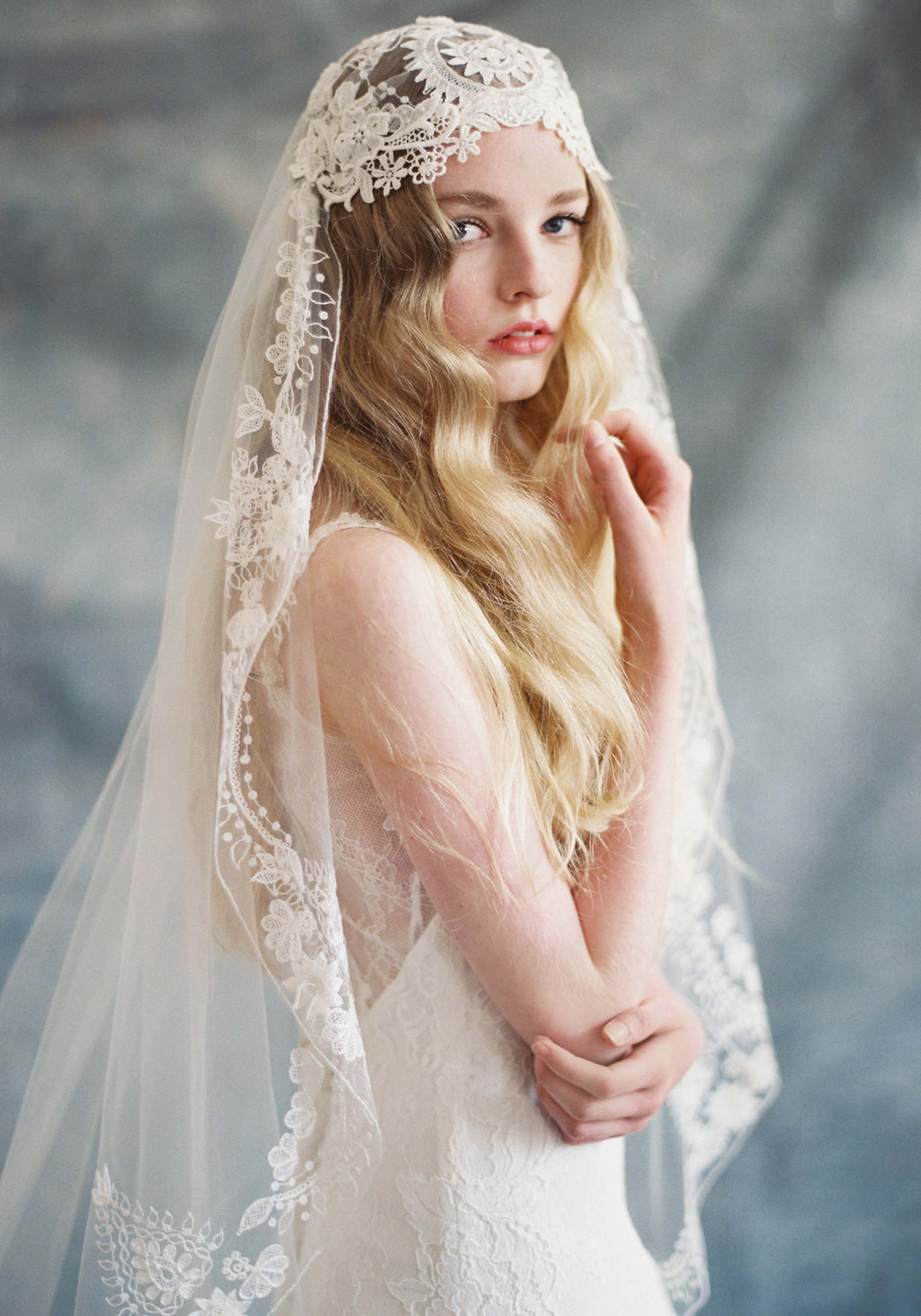 Boho Wedding Veil | Ivory Tulle Veil | Claire Pettibone  display picture 3