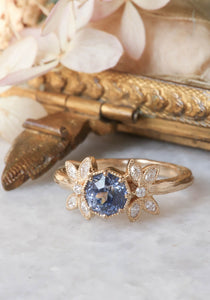 Azure Periwinkle Blue Sapphire Ring
