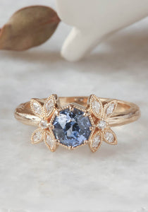 Azure Periwinkle Blue Sapphire Ring