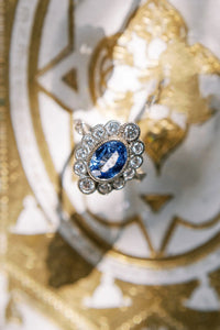 Hyacinth Sapphire & Diamond Ring