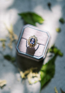 Hyacinth Sapphire & Diamond Ring