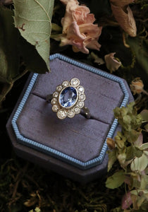 Hyacinth Sapphire & Diamond Ring