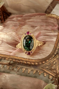 Larkspur Teal Green Ring