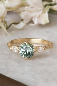 Meadowsweet Teal Sapphire Ring