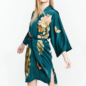 Kimono Robe Peony & Butterfly Short