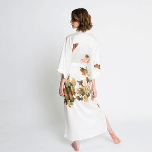 Kimono Robe Peony & Butterfly Long