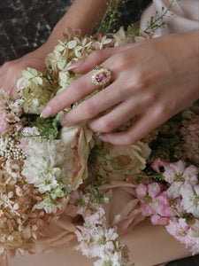 Peony Spinel & Diamond Ring
