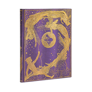 Violet Fairy Journal – Gold-Embellished Lined Hardcover with Elastic Closure