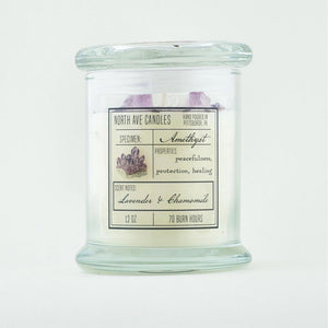 Crystal Candle - Amethyst Lavender & Chamomile