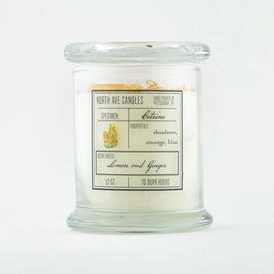Crystal Candle - Citrine Lemon & Ginger
