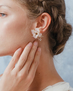 Cosmos Pink and Lavender Earrings