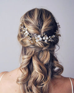 Frangipane Flowers and Clovers Vine Hair Accessory
