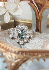 Willow Teal Green Sapphire Ring